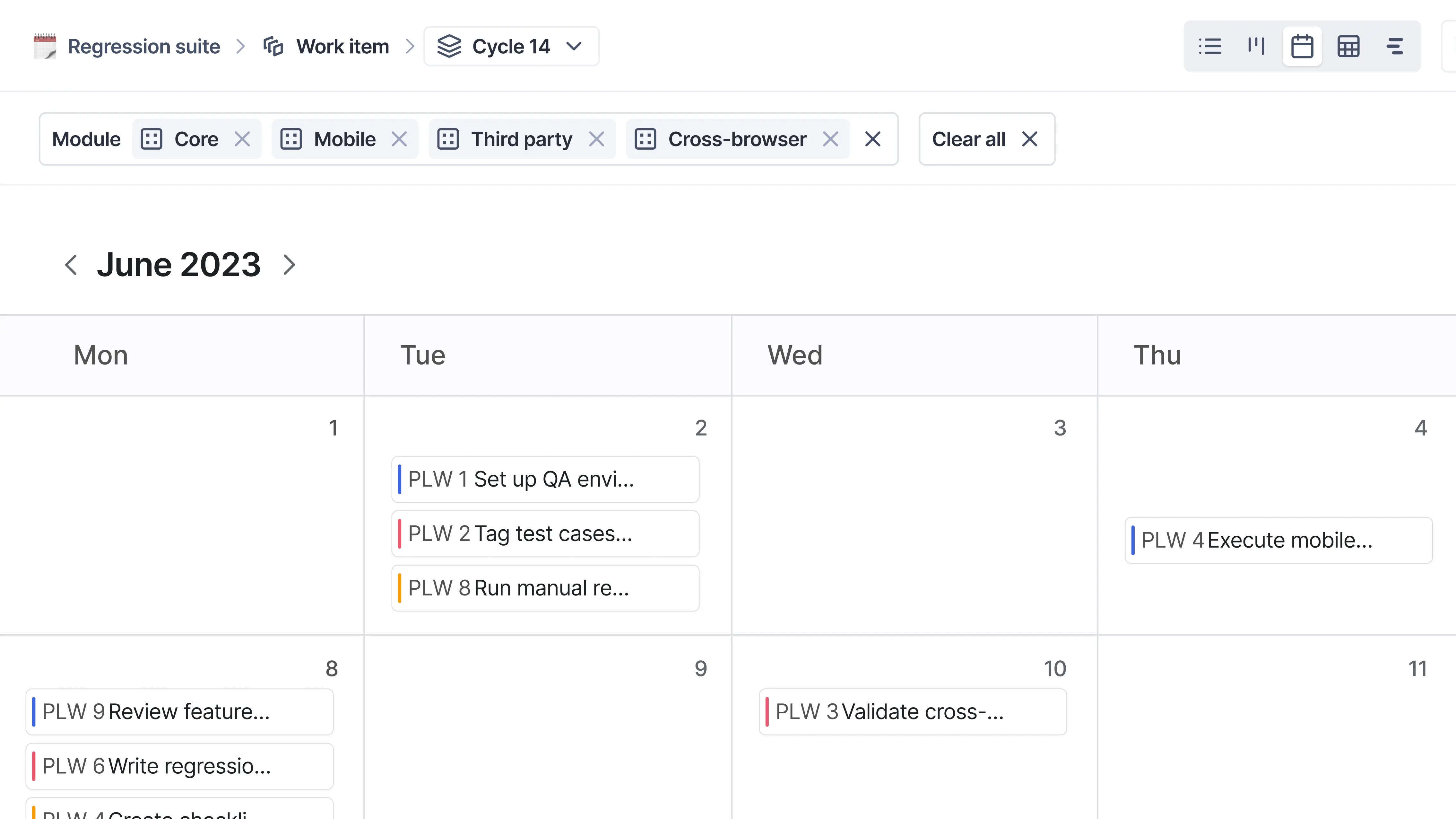 QA and regression testing