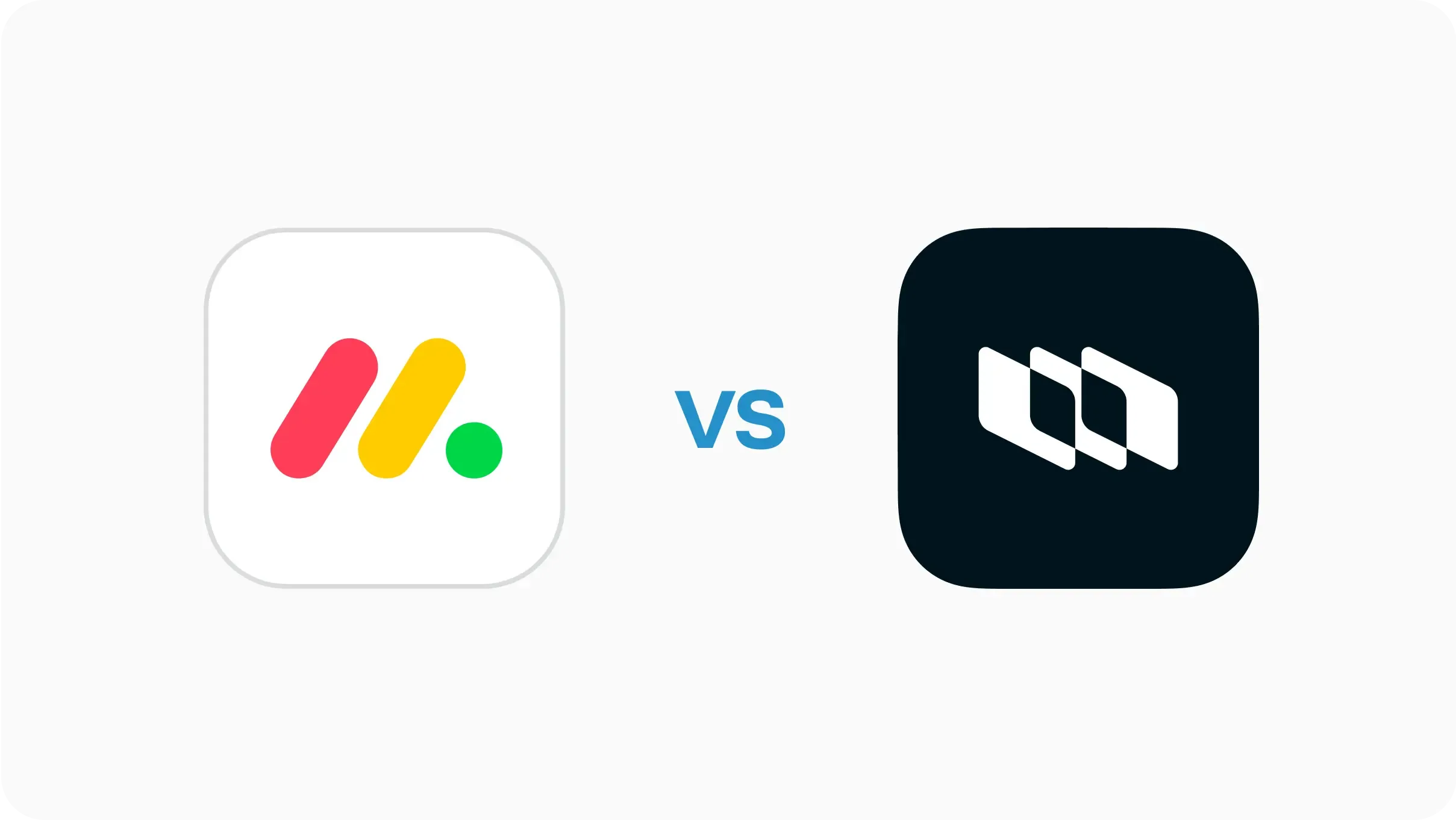 Visual comparison between monday.com and Plane logos, indicating an evaluation.