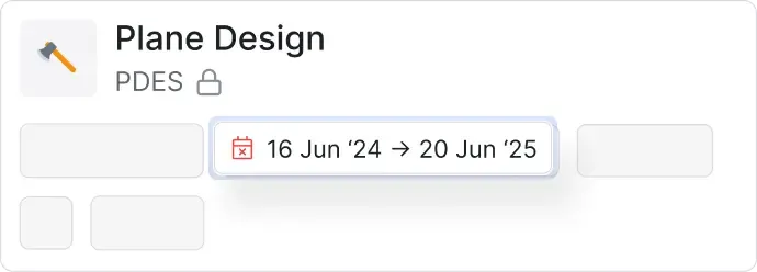 Plane UI showing projects settings